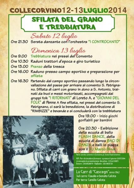 Sfilata del grano e trebbiatura