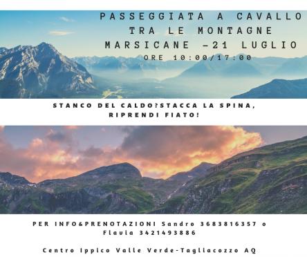 PASSEGGIATA A CAVALLO TRA LE MONTAGNE MARSICANE