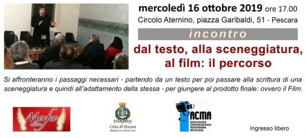 dal testo, alla sceneggiatura, al film: il percorso
