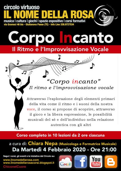 CORPO INCANTO: Il ritmo e l’improvvisazione vocale