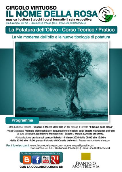 LA POTATURA DELL’OLIVO  CORSO TEORICO/PRATICO