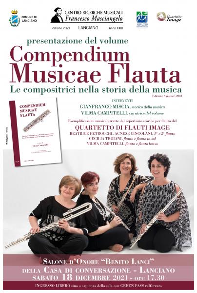 PRESENTAZIONE DEL VOLUME “COMPENDIUM  MUSICAE  FLAUTA” CON ESEMPLIFICAZIONI MUSICALI DEL QUARTETTO D