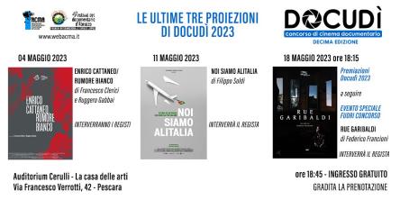 DOCudi2023 ultimi 3 appuntamenti